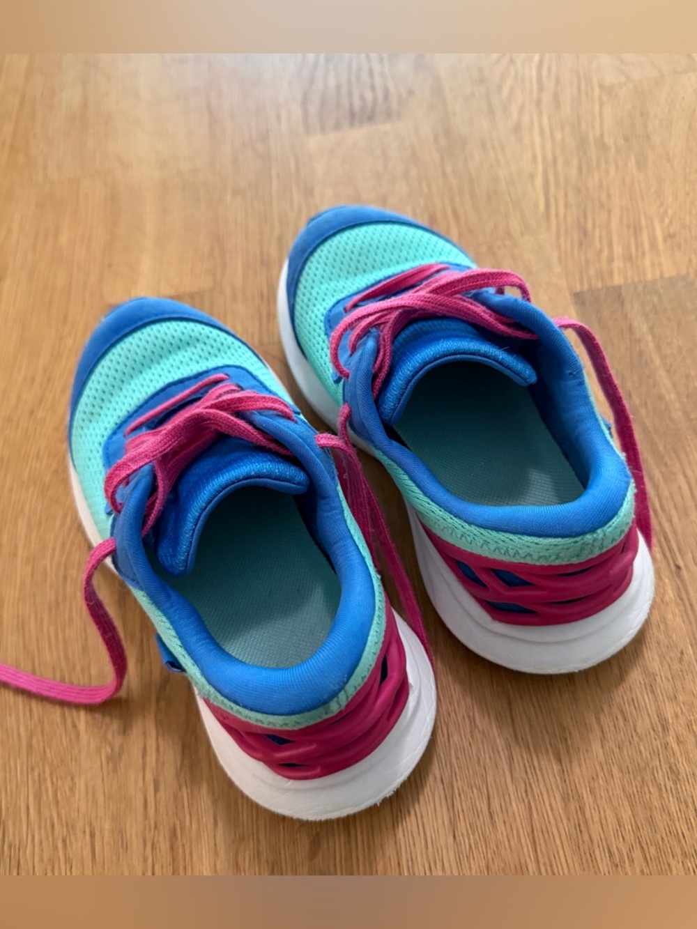 Kizik Kids 13C Blue Aqua Pink Athens Lace Up Sneakers Unisex - Picture 5 of 10